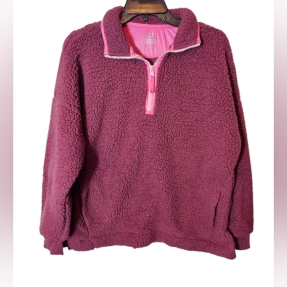 aerie Jackets & Blazers - aerie Women's Pink Sherpa Fleece Jacket Size Small / Petite